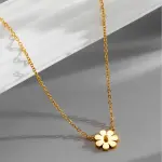 Stainless Steel Lovely Little Daisy Pendant Necklace For Women Fashion Flower Clavicle Chain Wedding Party Birthday Jewelry Gift