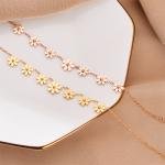 7 Flowers Charm Chain Choker Necklace
