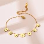 7 Flowers Charm Chain Choker Necklace