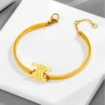 Elegant Butterfly Inspired Stainless Steel Gold Bracelet