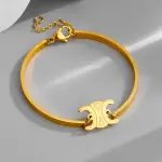 Elegant Butterfly Inspired Stainless Steel Gold Bracelet
