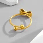 Elegant Bowknot Titanium Steel Finger Ring – Simple & Stylish Women’s Jewelry