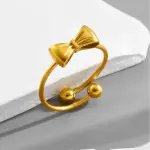 Elegant Bowknot Titanium Steel Finger Ring – Simple & Stylish Women’s Jewelry