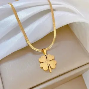 Heart Flower Pendant Necklace