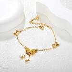 Fairy Butterfly Hollow Out Charm Anklets – Gold Plated PVD Elegant Woman's Statement