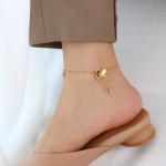Fairy Butterfly Hollow Out Charm Anklets – Gold Plated PVD Elegant Woman's Statement