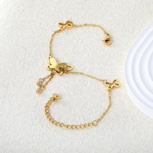 Fairy Butterfly Hollow Out Charm Anklets – Gold Plated PVD Elegant Woman's Statement